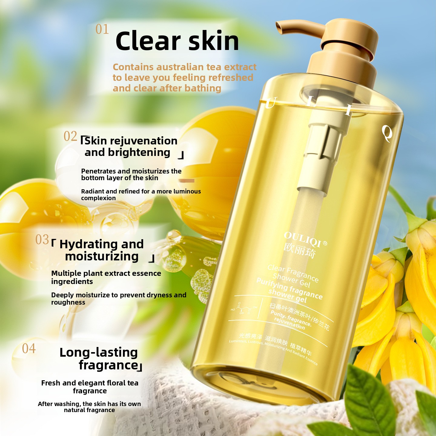 Gel douche parfumé à l'acide d - Perfume Fragrance Shower Gel avis et prix