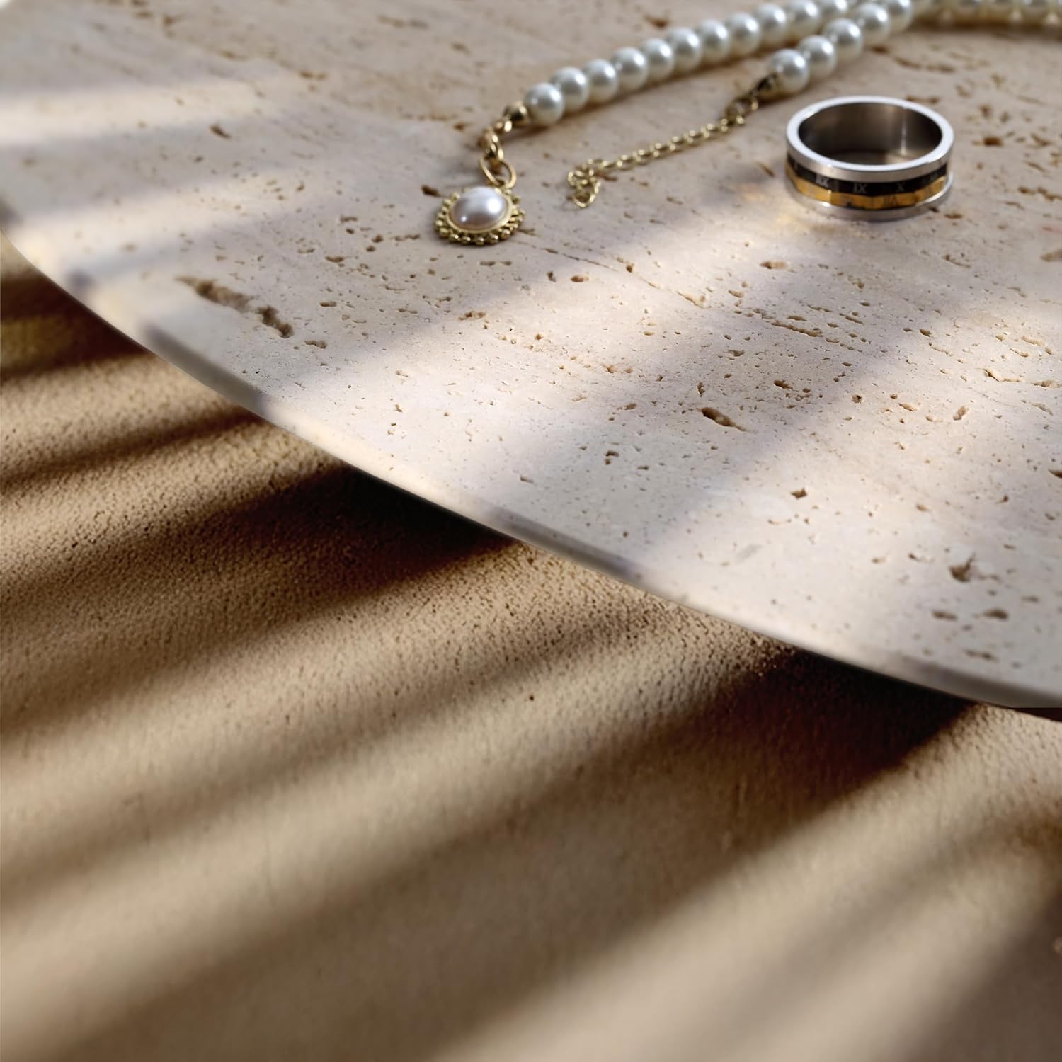 Plateau de vanité en travertin - Perfume Fragrance House avis et prix